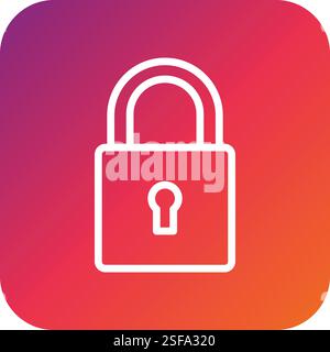 Locked Vector Icon Design Illustration Stock Vector