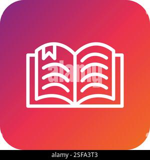 Reading Vector Icon Design Illustration Stock Vector