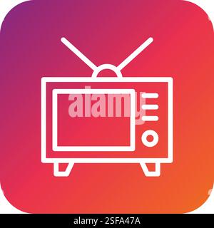 Television Vector Icon Design Illustration Stock Vector