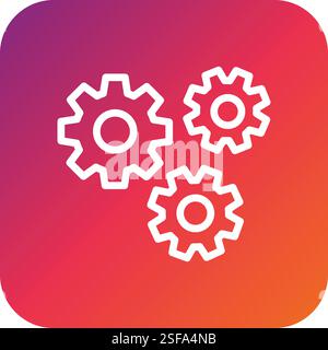 Setting Vector Icon Design Illustration Stock Vector