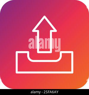 Upload Vector Icon Design Illustration Stock Vector