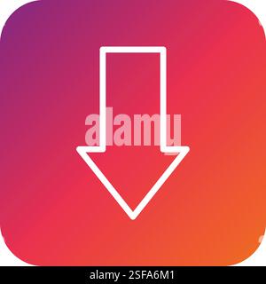 Down arrow Vector Icon Design Illustration Stock Vector