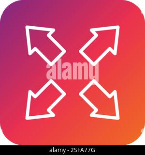 Expand Vector Icon Design Illustration Stock Vector