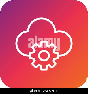 Cloud Computing Vector Icon Design Illustration Stock Vector