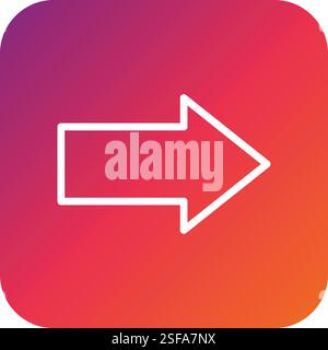 Right arrow Vector Icon Design Illustration Stock Vector