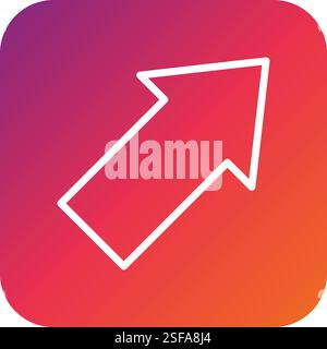 Top right Vector Icon Design Illustration Stock Vector
