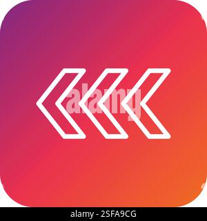 Fast Backward Vector Icon Design Illustration Stock Vector