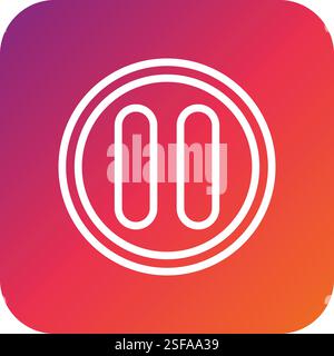 Pause Vector Icon Design Illustration Stock Vector