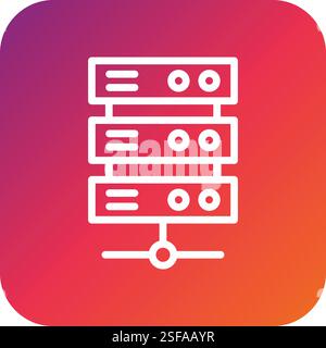 Server Vector Icon Design Illustration Stock Vector
