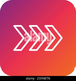 Fast Forward Vector Icon Design Illustration Stock Vector