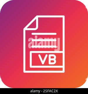 VB Vector Icon Design Illustration Stock Vector