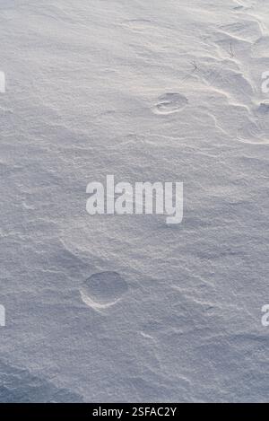 Shapes, textures, patterns created by snow and wind. Stock Photo