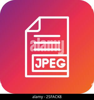 JPEG Vector Icon Design Illustration Stock Vector