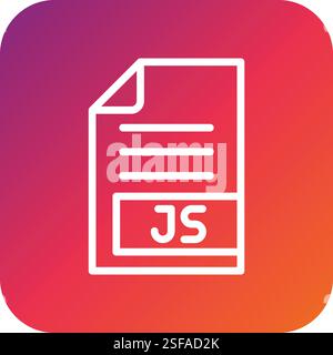 JS Vector Icon Design Illustration Stock Vector