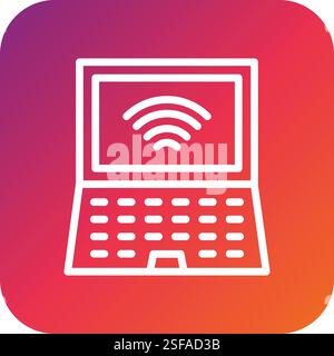 Laptop Vector Icon Design Illustration Stock Vector