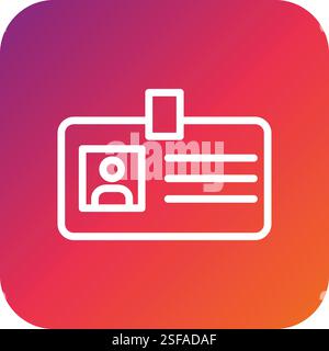 Id card Vector Icon Design Illustration Stock Vector