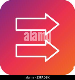 Double arrow Vector Icon Design Illustration Stock Vector
