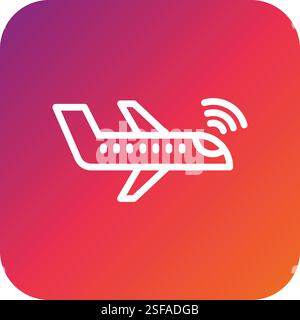 Airplane Vector Icon Design Illustration Stock Vector