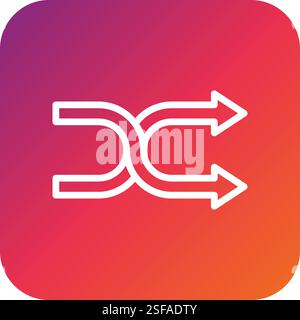 Shuffle Vector Icon Design Illustration Stock Vector