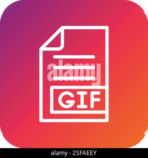 GIF Vector Icon Design Illustration Stock Vector