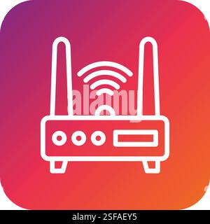 Router Vector Icon Design Illustration Stock Vector