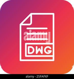 DWG Vector Icon Design Illustration Stock Vector