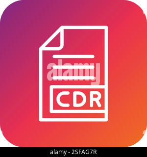 CDR Vector Icon Design Illustration Stock Vector
