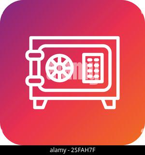 Safe box Vector Icon Design Illustration Stock Vector