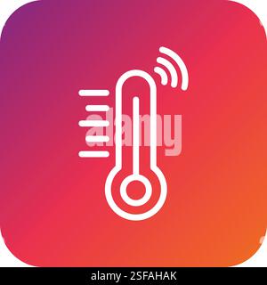 Thermometer Vector Icon Design Illustration Stock Vector