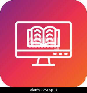 Online learning Vector Icon Design Illustration Stock Vector