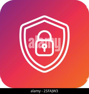 Cyber security Vector Icon Design Illustration Stock Vector