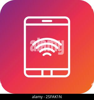 Tablet Vector Icon Design Illustration Stock Vector