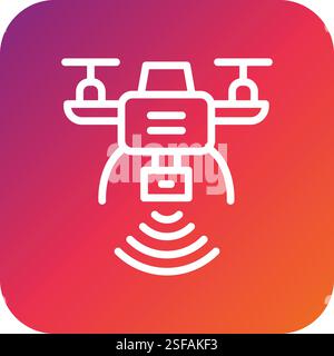 Drone Vector Icon Design Illustration Stock Vector