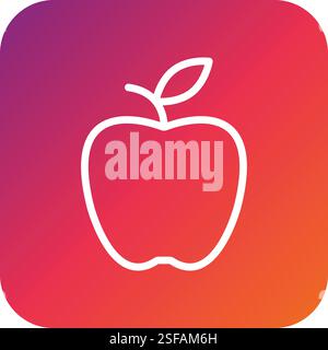 Apple Vector Icon Design Illustration Stock Vector