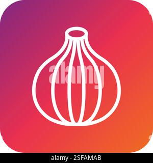 Onion Vector Icon Design Illustration Stock Vector