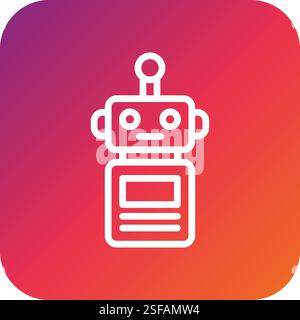 Robot Vector Icon Design Illustration Stock Vector