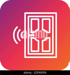 Smartdoor Vector Icon Design Illustration Stock Vector