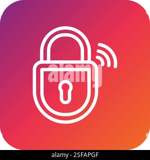 Padlock Vector Icon Design Illustration Stock Vector