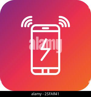 Wireless charging Vector Icon Design Illustration Stock Vector