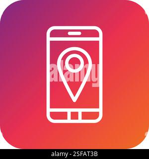 Gps mobile Vector Icon Design Illustration Stock Vector