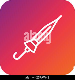 Closed umbrella Vector Icon Design Illustration Stock Vector