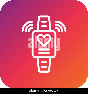 Smartwatch Vector Icon Design Illustration Stock Vector