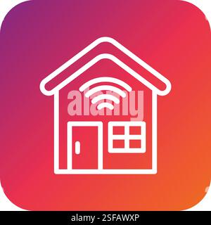 Smart house Vector Icon Design Illustration Stock Vector