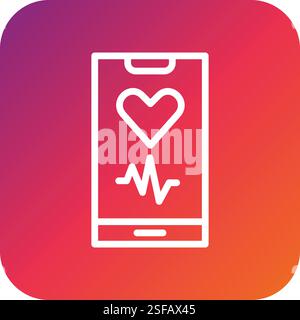 Heart Rate Vector Icon Design Illustration Stock Vector