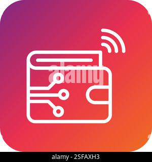 Digital Wallet Vector Icon Design Illustration Stock Vector