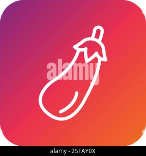 Eggplant Vector Icon Design Illustration Stock Vector