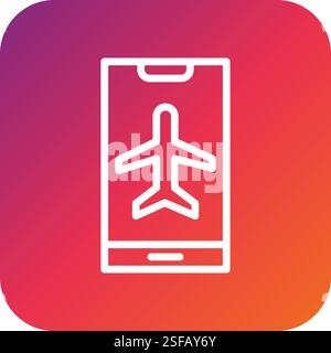 Airplane Mode Vector Icon Design Illustration Stock Vector