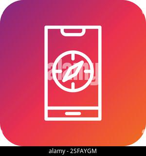 Compass Vector Icon Design Illustration Stock Vector