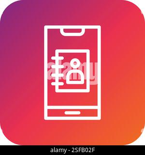 Contacts Vector Icon Design Illustration Stock Vector
