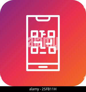 QR Code Vector Icon Design Illustration Stock Vector